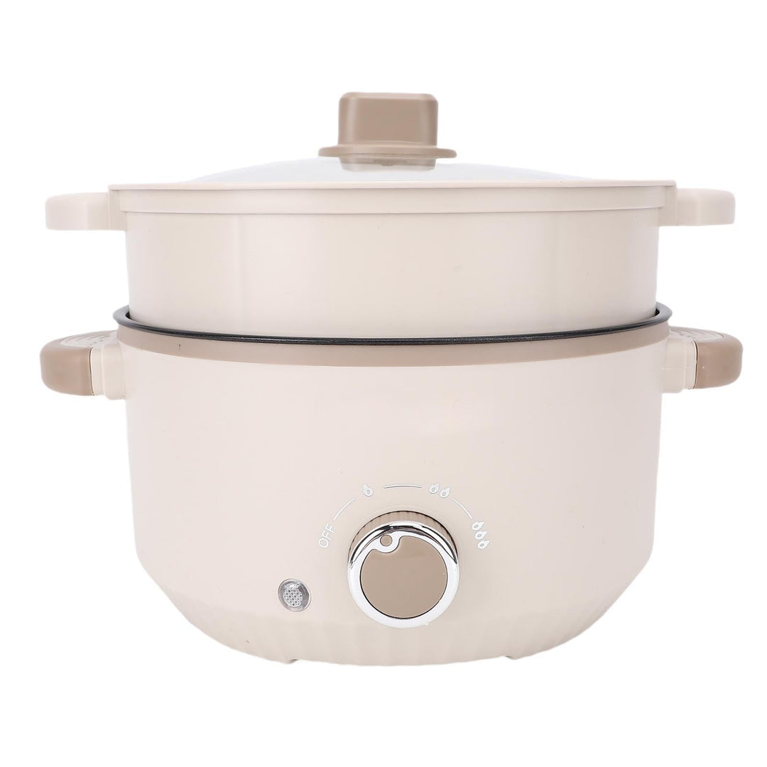 Multicooker -Elektretopf, Anti -Stick -Beschichtung Elektrischer Ramenkocher mit Dampfkorb für Nudel