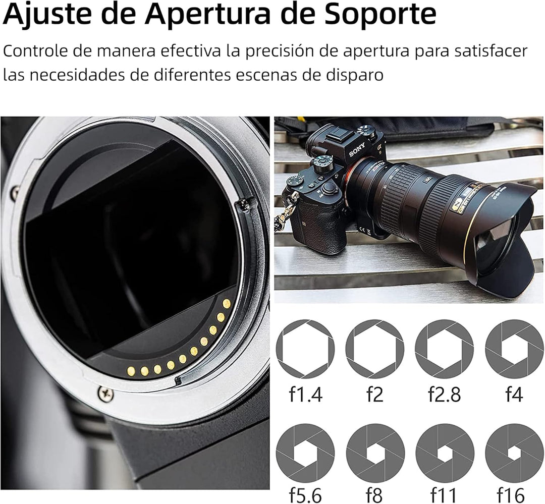 VILTROX NF-E1 Autofokus Objektivadapter,Objektiv Adapter Ring für Nikon F Bajonett Objektiv auf Sony