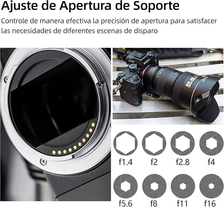 VILTROX NF-E1 Autofokus Objektivadapter,Objektiv Adapter Ring für Nikon F Bajonett Objektiv auf Sony