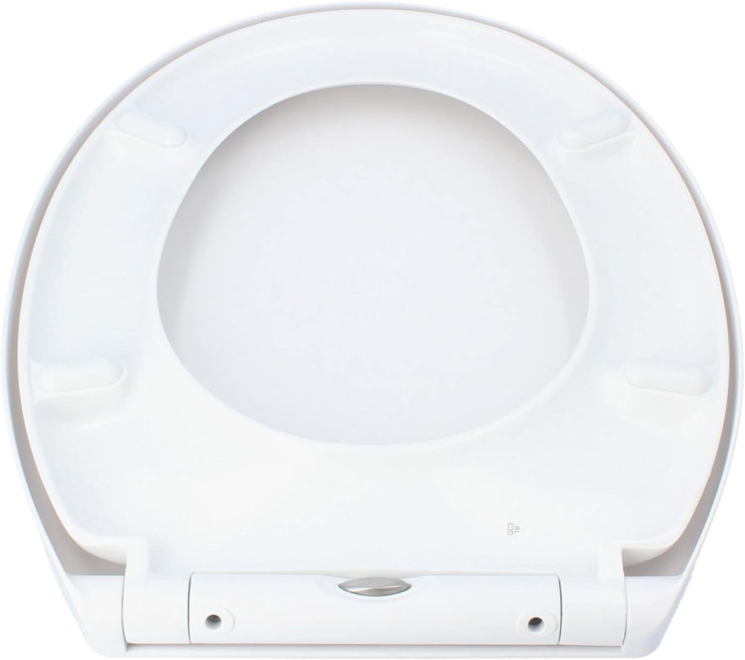 Hydroland Absenkbarer Toilettendeckel D1 Prestige Antibakteriell Oval Weiss | WC Sitz mit Absenkauto