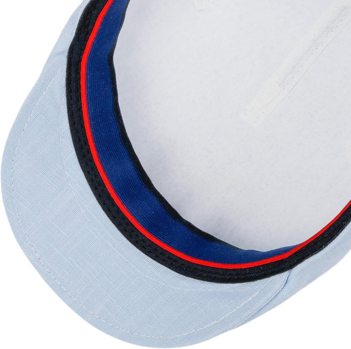 LIERYS Elegantes Design: Die melierte dunkelblaue Flatcap besticht durch ihre frische Ausstrahlung u
