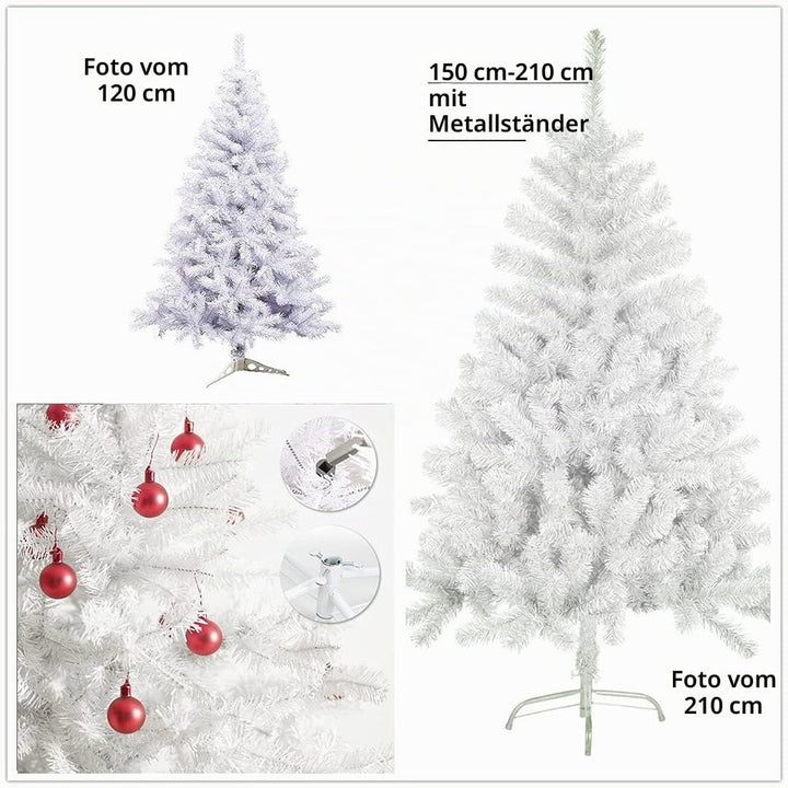 SOLAGUA NAVIDAD Künstlicher Weihnachtsbaum, Lametta-Blatt-Tanne 120–210cm Bäume mit Metallunterstütz