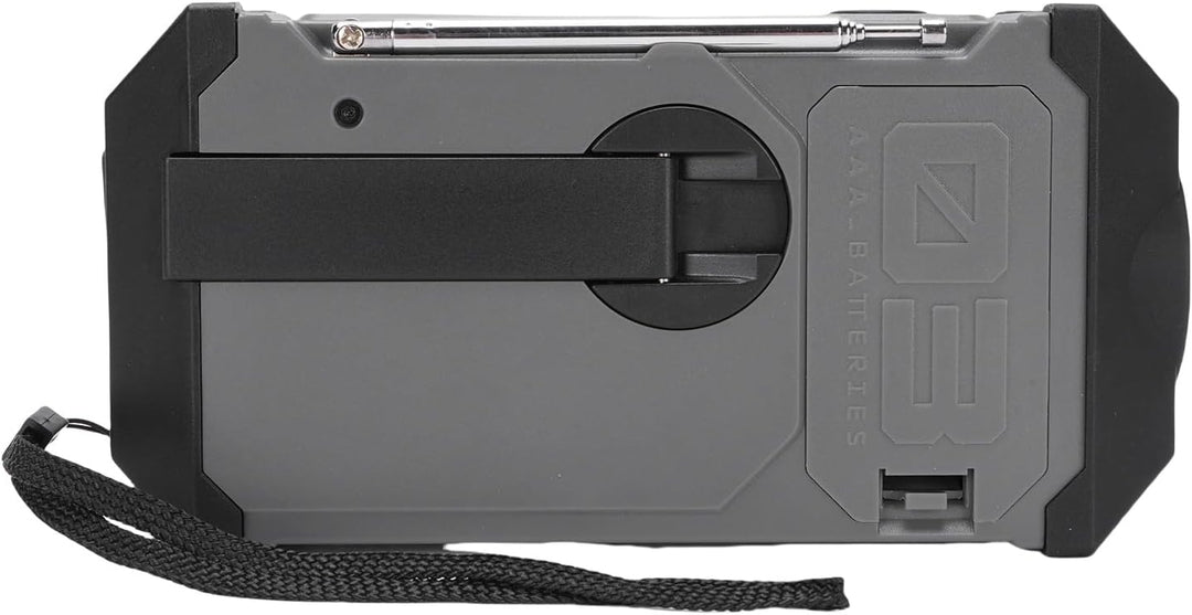 Solarbetriebenes Kurbelradio mit Kurbel, 3 LED-Helligkeit von Lalligne, Multi-Power, Handheld AM/FM