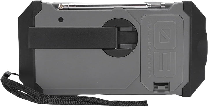 Solarbetriebenes Kurbelradio mit Kurbel, 3 LED-Helligkeit von Lalligne, Multi-Power, Handheld AM/FM