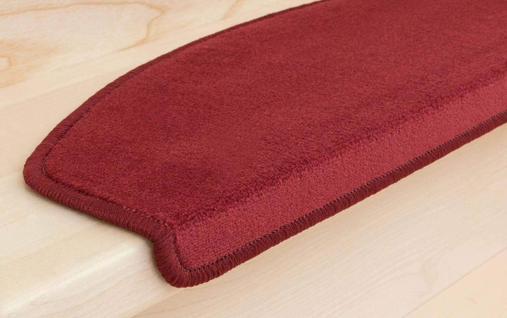 Kettelservice-Metzker® Stufenmatten Vorwerk Uni Antares Halbrund 65x24x4cm Bordeaux 14 Stück, 14 Stü