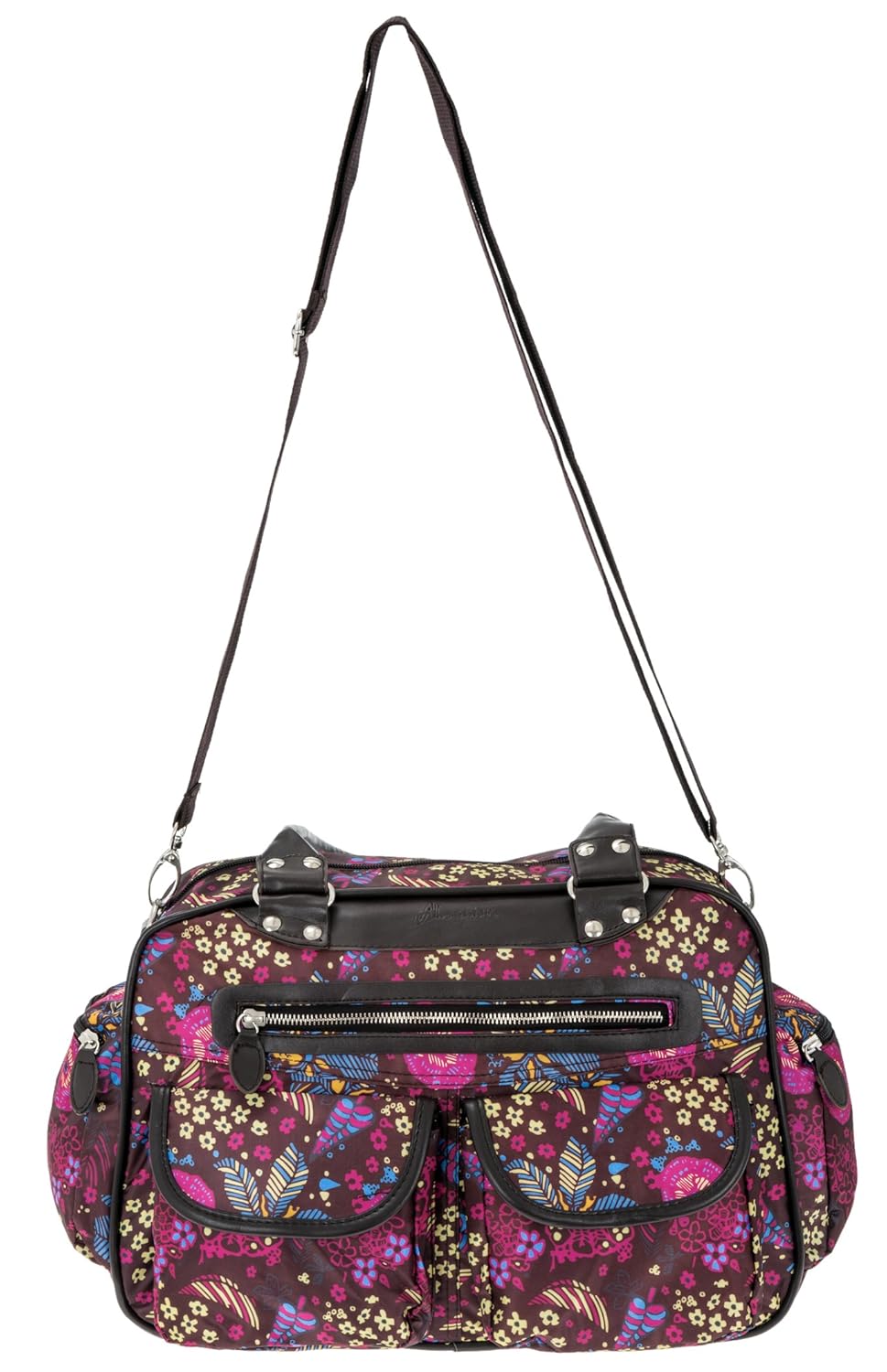 6 TEILE Set: ALESSANDRO Wickeltasche FLEUR Babywickeltasche + Wickelmatte + Windeltasche + Wäschesac