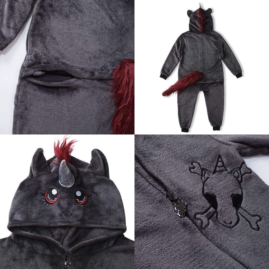 corimori - Ruby Punk-Einhorn Kinder Jungen Mädchen Onesie Jumpsuit Anzug Kostüm Verkleidung (Gr. 110