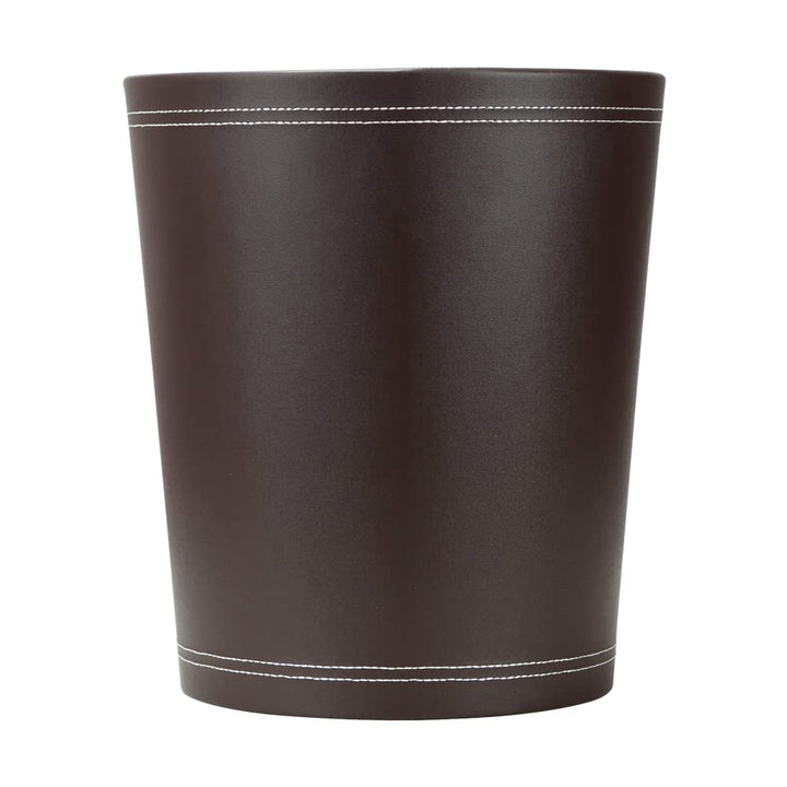 KINGFOM™ Klassisch Leder Papierkorb für Büro/Badezimmer/küche/Schlafzimmer (Braun), Braun