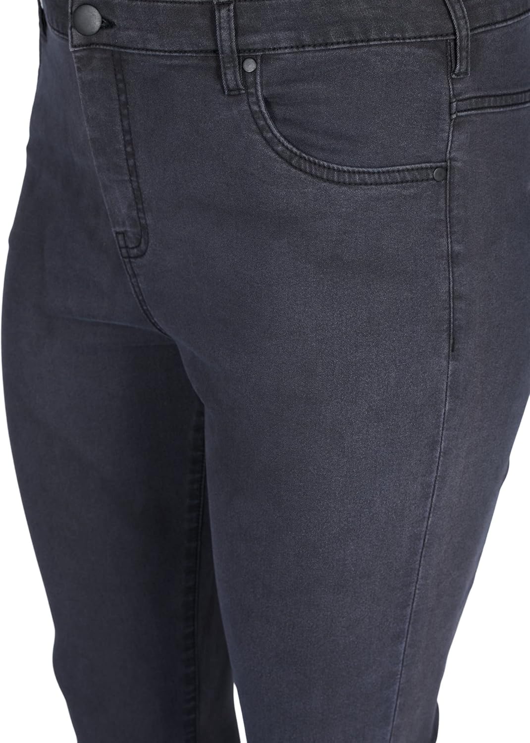 Zizzi Grosse Grössen Damen Super Slim Amy Jeans mit hoher Taille Gr 42-56 44W / 30L Grey Denim, 44W