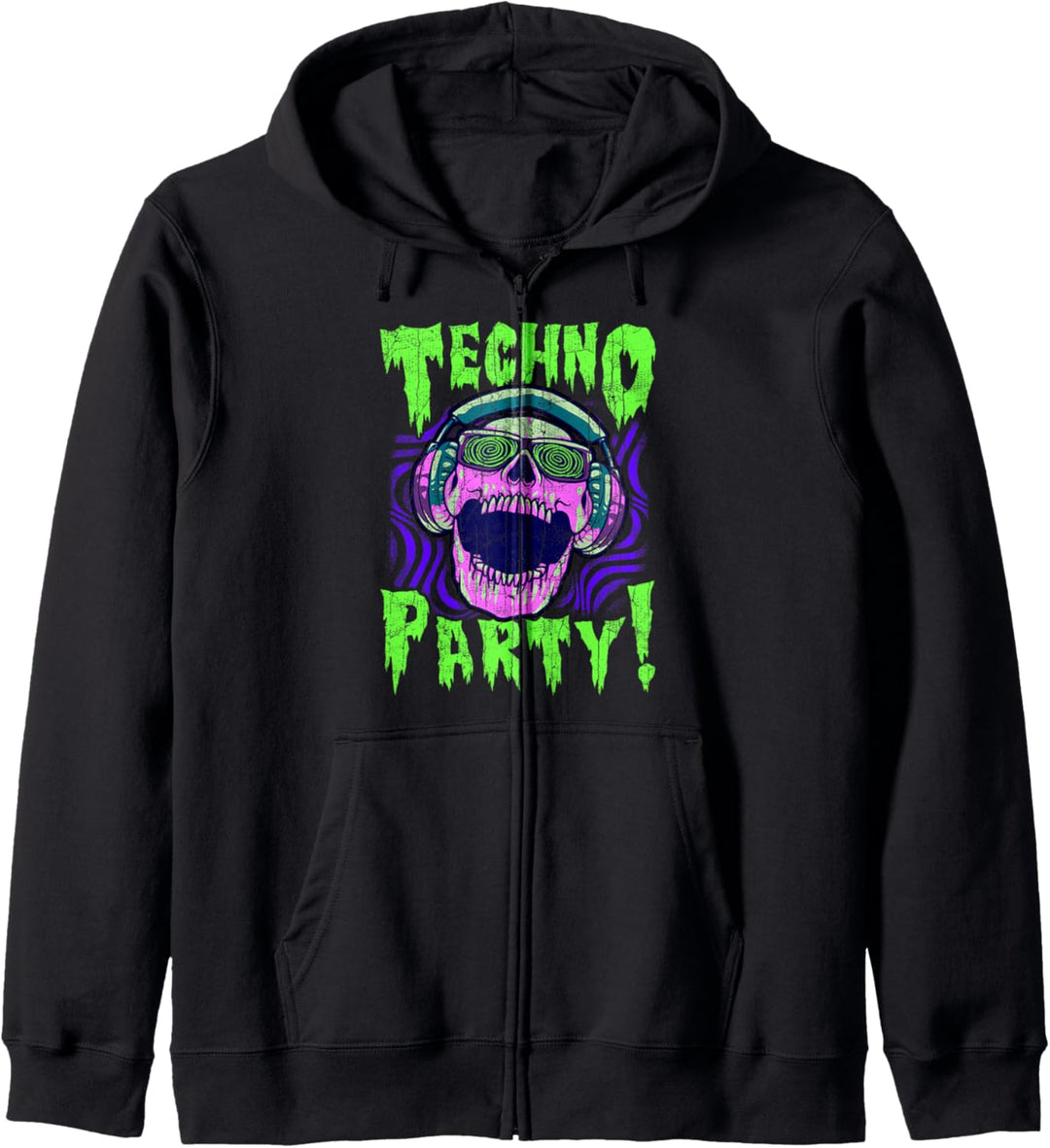 Techno Party | Techno Horror Halloween Techno Music Kapuzenjacke