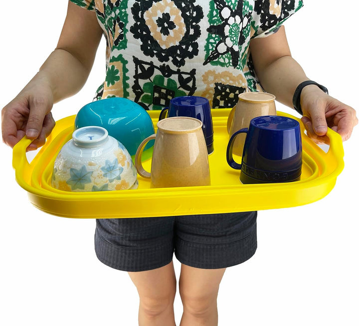 SAMMART 13L zusammenklappbare Wanne mit Griff – tragbarer Outdoor-Picknickkorb/Krater – Faltbare Ein