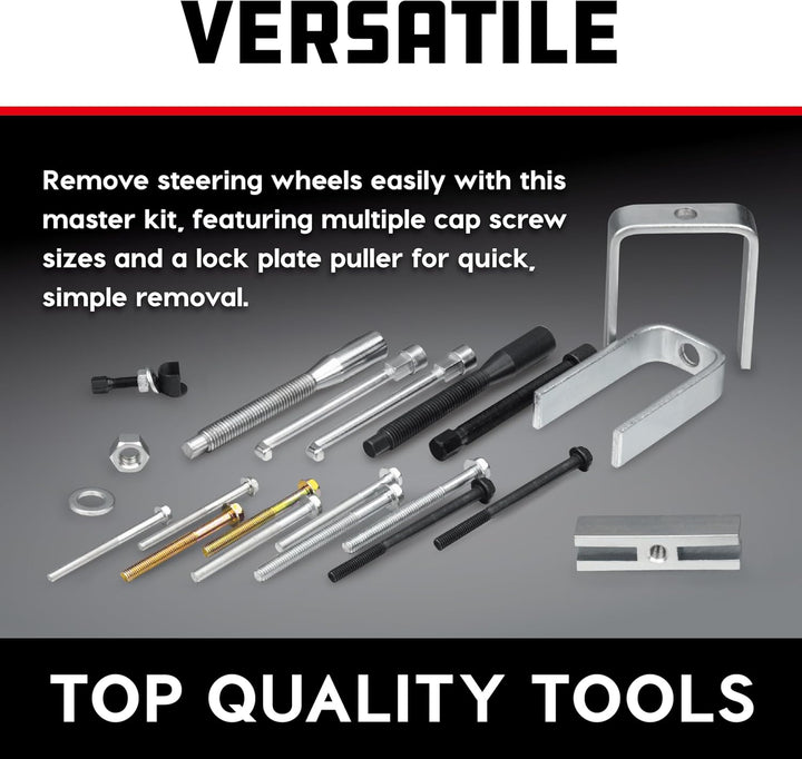 Alltrade 648748 36 Master Wheel & Lock Plate Puller Tool Set, 22-teilig | für die Reparatur von Lenk