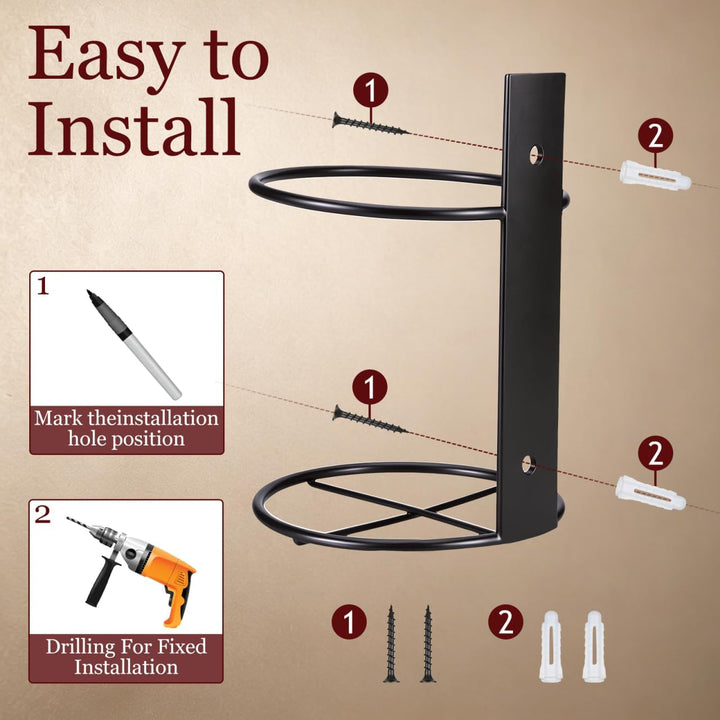Cabilock 6Pcs Weinregal Wand Weinhalter Metall Rotwein Display Stand Einzelflaschenhalter für Hausba