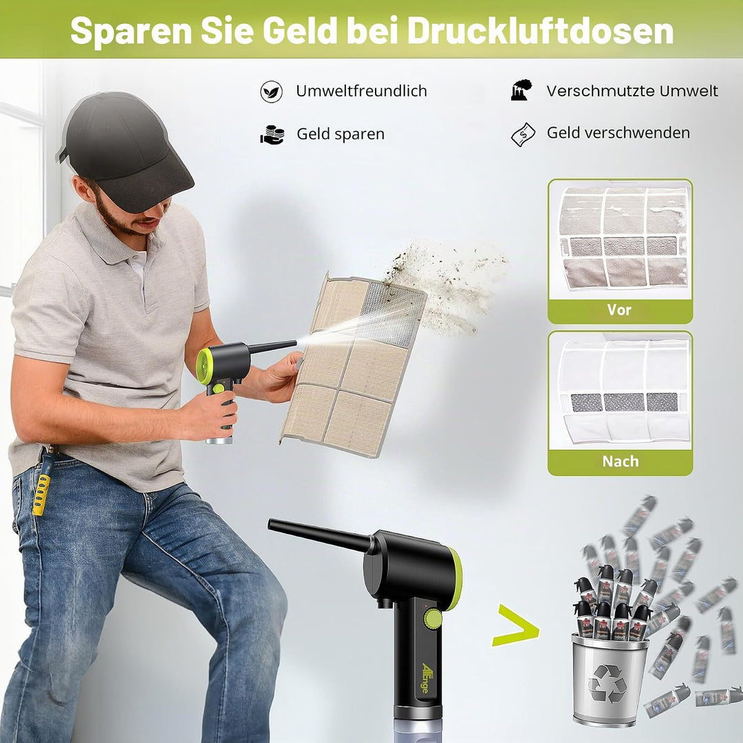 Elektrische Staubgebläse, Air Duster, 41000 RPM PC Reinigungsset, Handheld Schnurloser Luftstaub, Tr