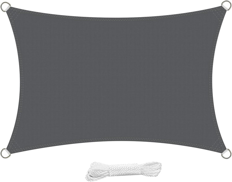 swift Sonnensegel Rechteckig 2x4 Meter UV Shutz HDPE Wetterbeständig Atmungsaktiv Rechteck 2x4m Sonn