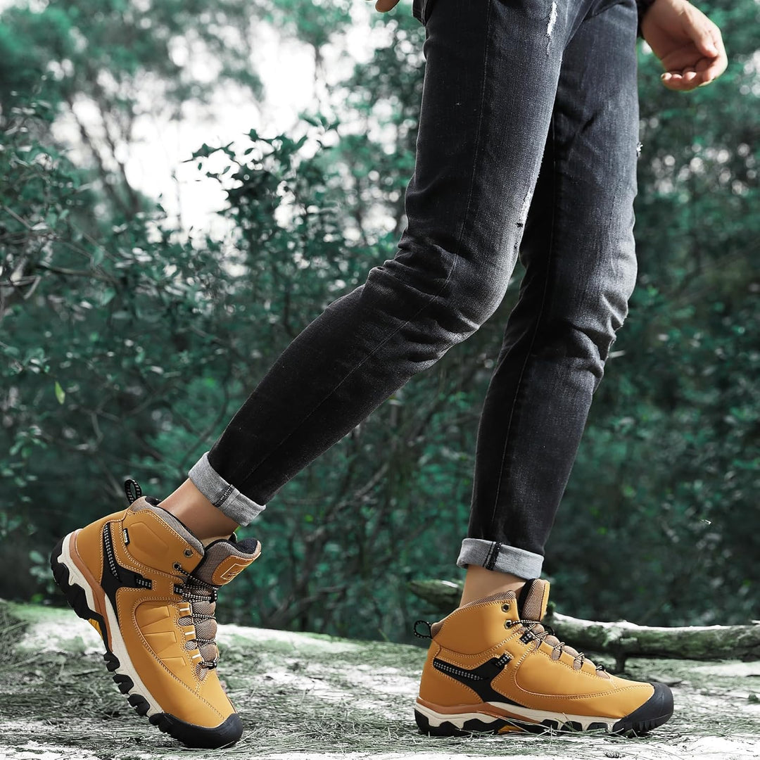 AX BOXING Winterschuhe Herren Gefüttert Winterstiefel Warm Wanderschuhe Draussen Winterboots Rutschf