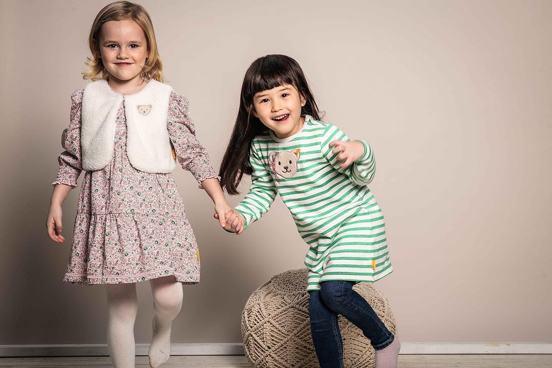 Steiff Mädchen Rüschen Blumenmuster Kleid 110 Barely Pink, 110 Barely Pink