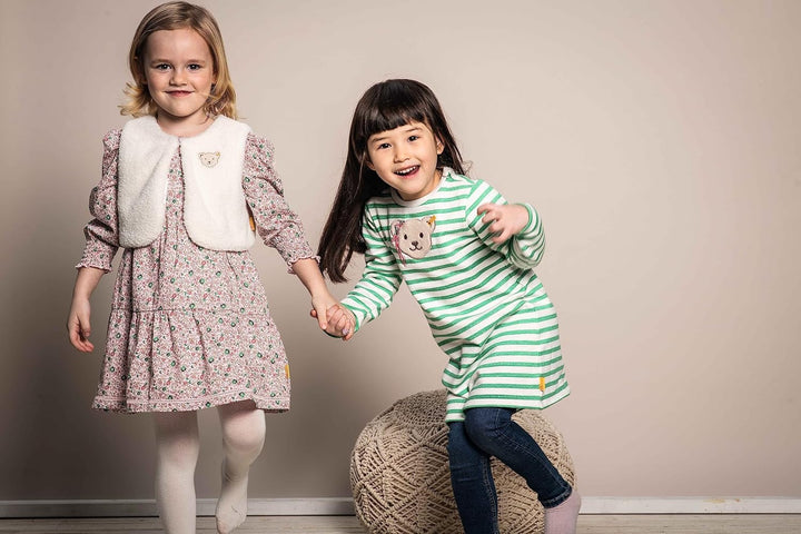 Steiff Mädchen Rüschen Blumenmuster Kleid 110 Barely Pink, 110 Barely Pink