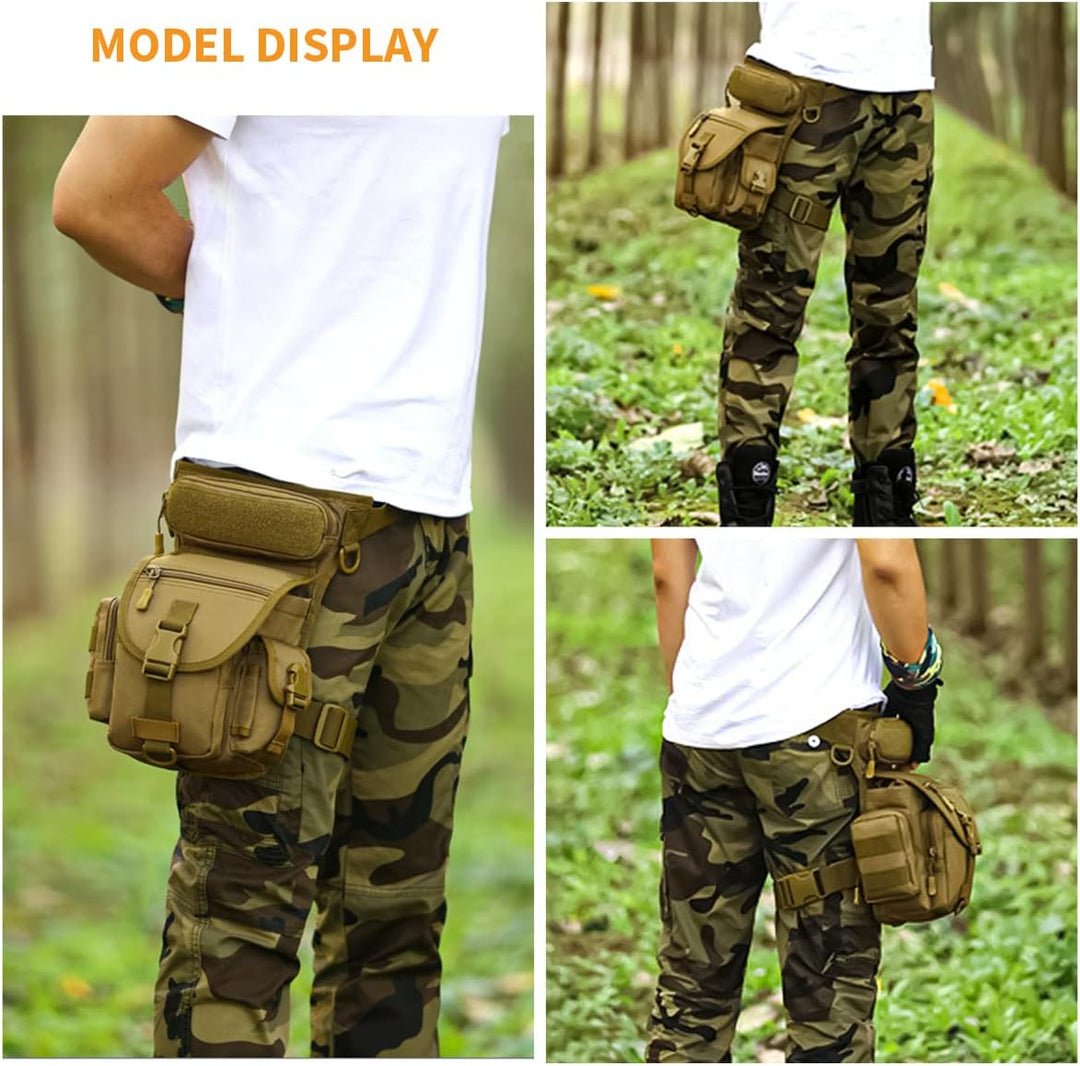 Huntvp Taktisch Beintasche Militär Beinbeutel MOLLE Hüfttasche Sport Tactical Leg Bag Armee Beintasc