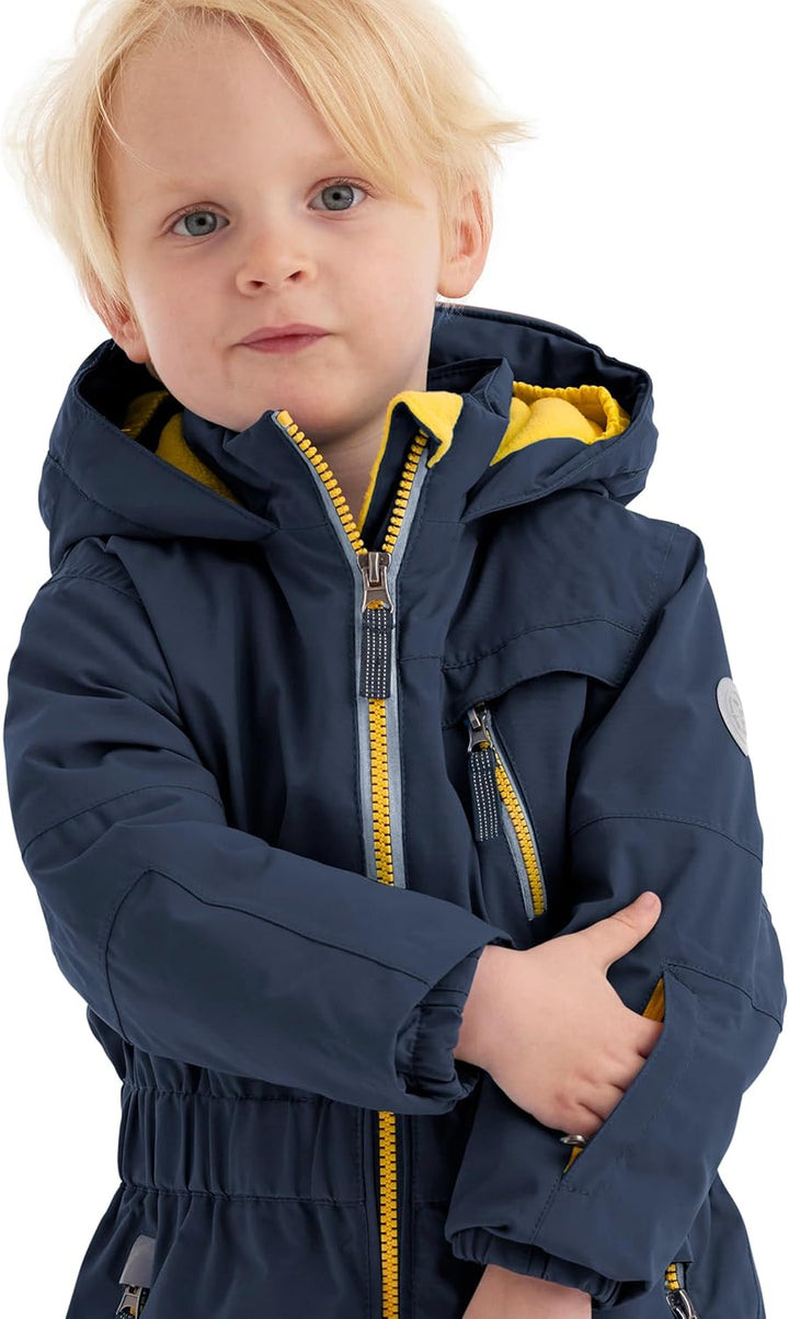 Killtec Unisex Fisw 31 Mns Onpc Skioverall/Schneeanzug mit Kapuze, wasserdicht 122-128 dunkelblau, 1