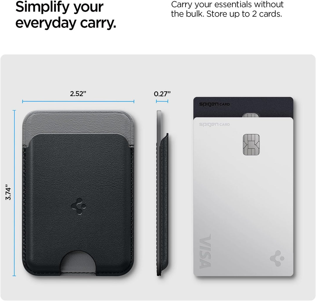 Caseology Nano Pop Magnetic Wallet [Kraftvolle Doppelstruktur] Rutschfester Silikon und magnetischer