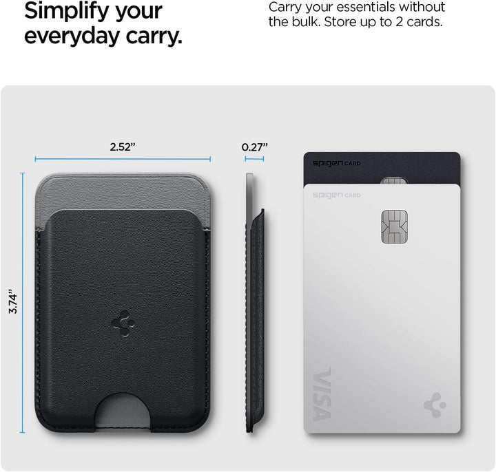 Caseology Nano Pop Magnetic Wallet [Kraftvolle Doppelstruktur] Rutschfester Silikon und magnetischer