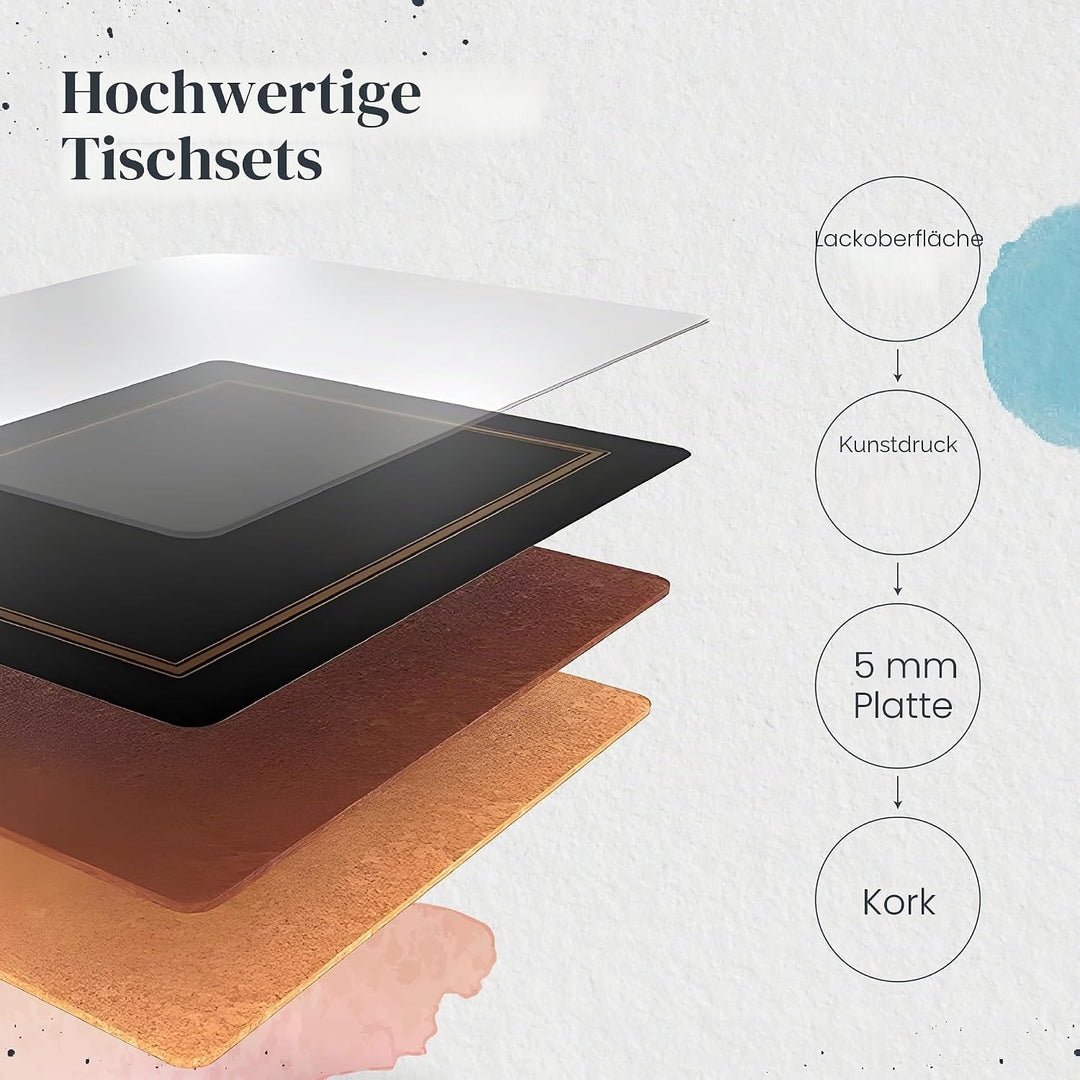 Pimpernel Midnight Slate Tischunterlage 4 Stück (s)