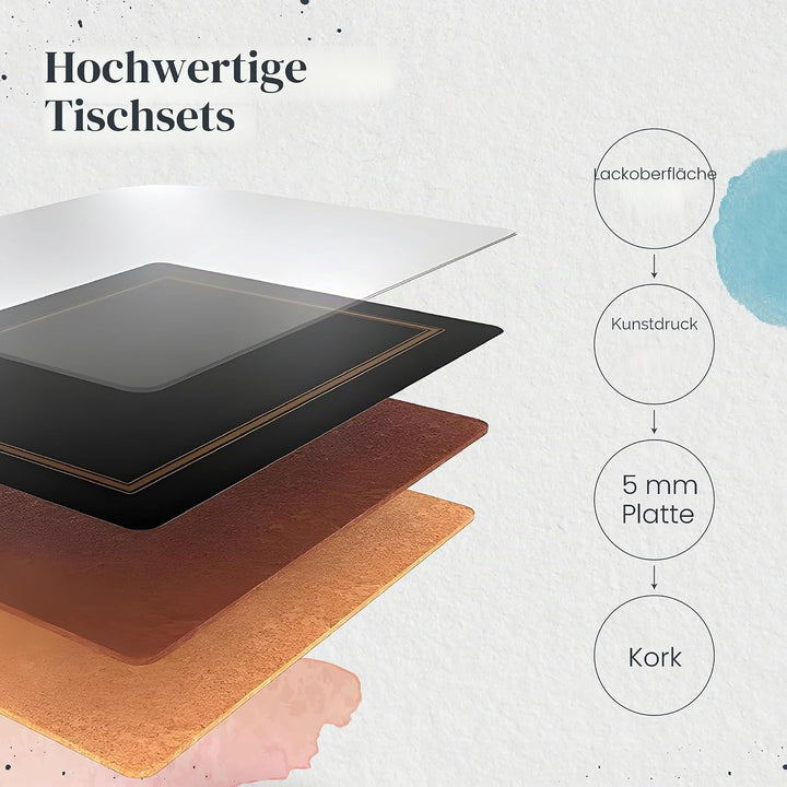 Pimpernel Midnight Slate Tischunterlage 4 Stück (s)