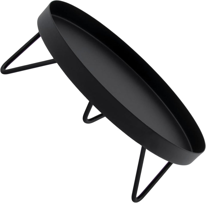 Spetebo Blumenständer Metall schwarz rund - Ø 22 cm - Blumenhocker Industrial Design für Innen - Pfl