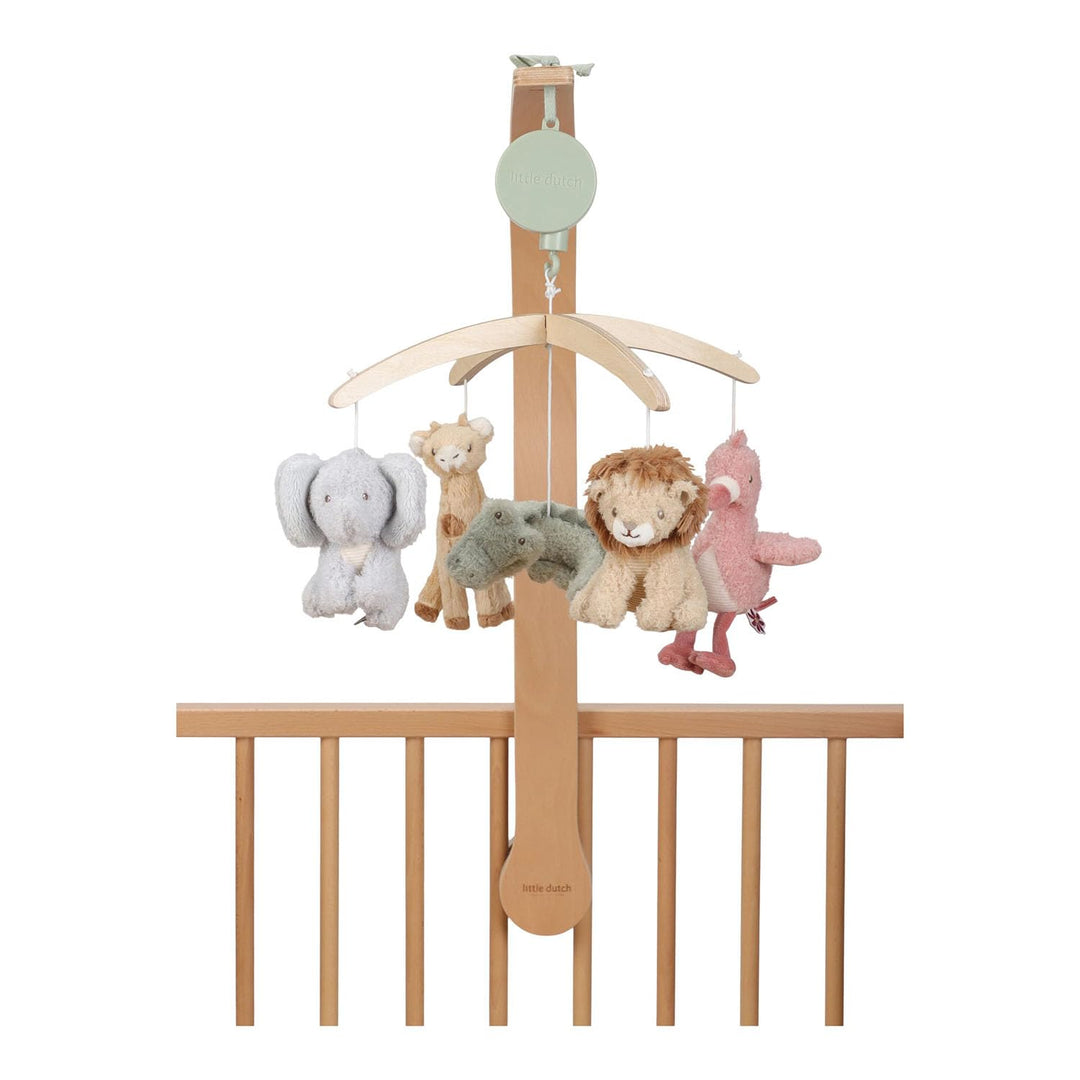 Little Dutch Musik Mobile - inklusive Spieluhr - mit Halterung aus Holz für Babybett - für Babys ab