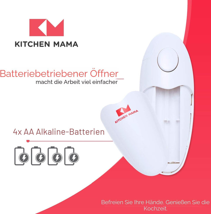 Elektrischer Dosenöffner Auto von Kitchen Mama: Öffnen Sie Ihre Konservendosen einfach per Knopfdruc