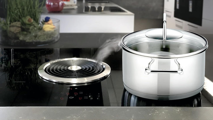 ELO Topfset 4-teilig Smart Steam, Edelstahl 18/10, integriertes Öl-Dosiersystem (Oil Optimizer), Vol