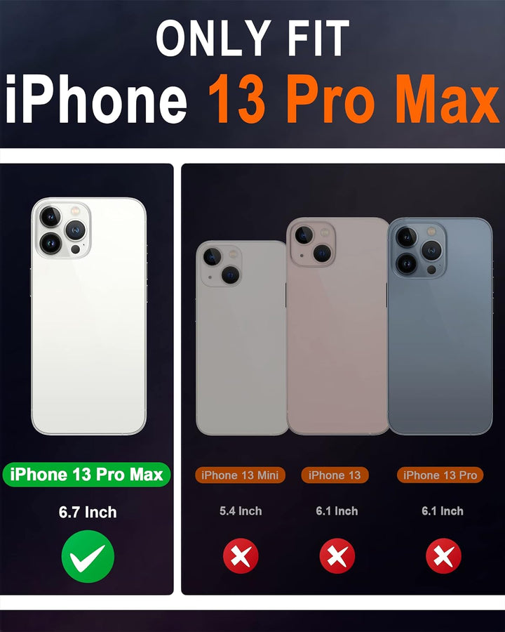 SHIELDON Hülle für iPhone 13 Pro Max Lederhülle [Echtleder] [RFID-Sperre] [Kartenfach] [Magnet] TPU