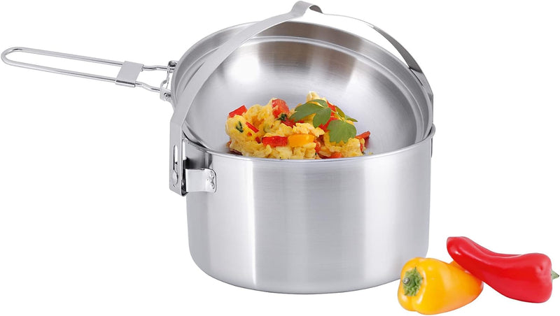 Tatonka Camping-Kochgeschirr Picnic Set III (10-teilig) - Edelstahl-Geschirr fürs Picknick zu dritt