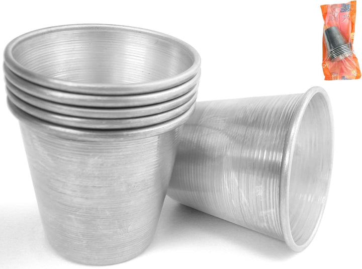 Vespa 923100 Baba au Rhum Packung 6 Förmchen, Aluminium, 6 x 6 cm