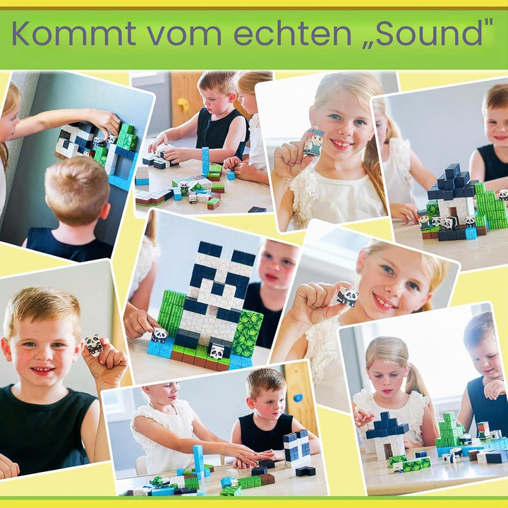 Magnetische Bausteine - Build Mine Magnete Welt Set, Magnet Panda magnet bausteine Magnetspiel für K