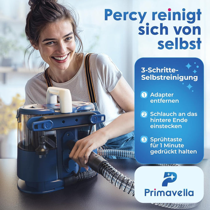Waschsauger Nass Trockensauger Percy – 600W Nasssauger Polsterreiniger Gerät– Teppich Reinigungsgerä