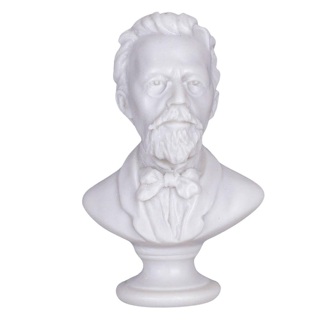 danila-souvenirs Russischer Schriftsteller Anton Tschechow marmor Büste Statue Skulptur 12,5 cm