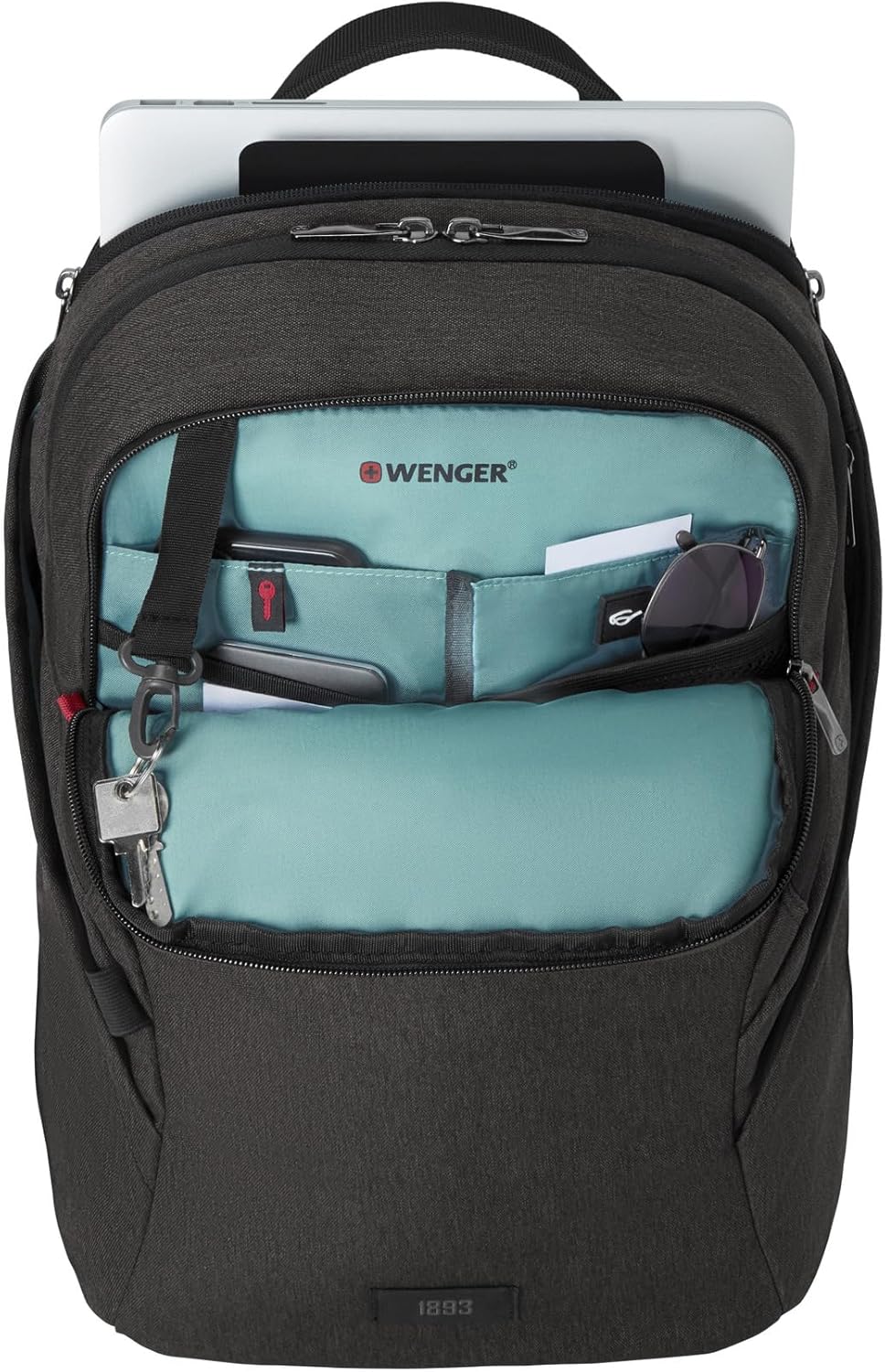 WENGER MX Light Laptop Rucksack mit Tablet Tasche, Notebook bis 16 Zoll, Tablet bis 10 Zoll, 21 l, D
