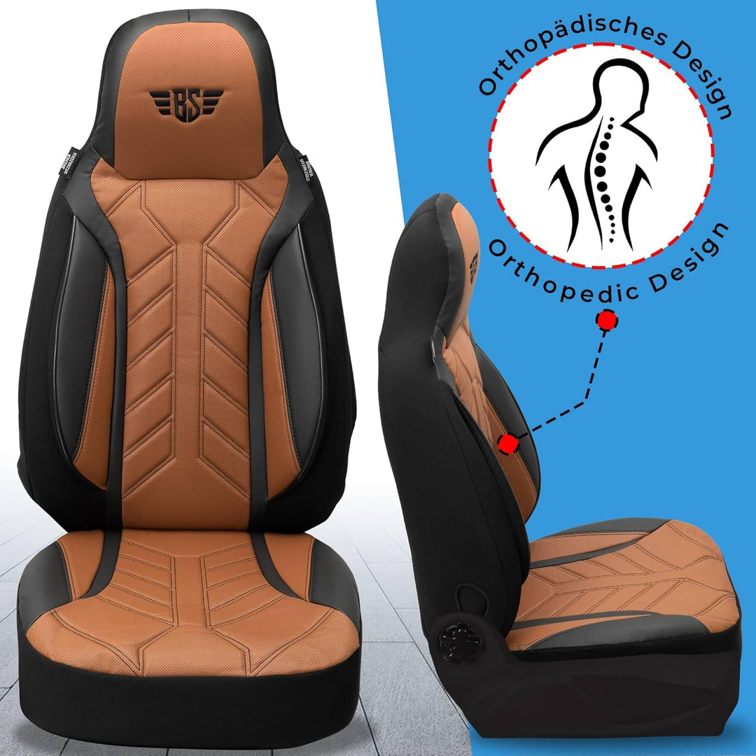 BREMER SITZBEZÜGE Mass Sitzbezüge Schonbezüge für Mercedes GLK X204 DPL511 DPL511 - Schwarz/Schokobr