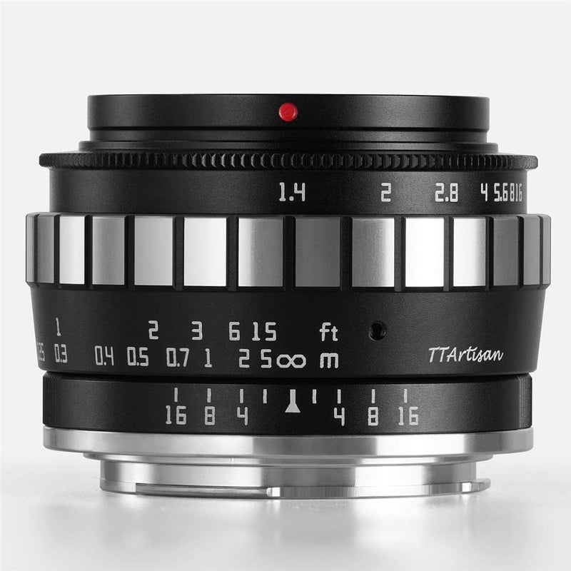 TT Artisan 23mm F/1.4 APS-C Objektiv Anschluss Fuji X Mount Silver manuelles Weitwinkelobjektiv für