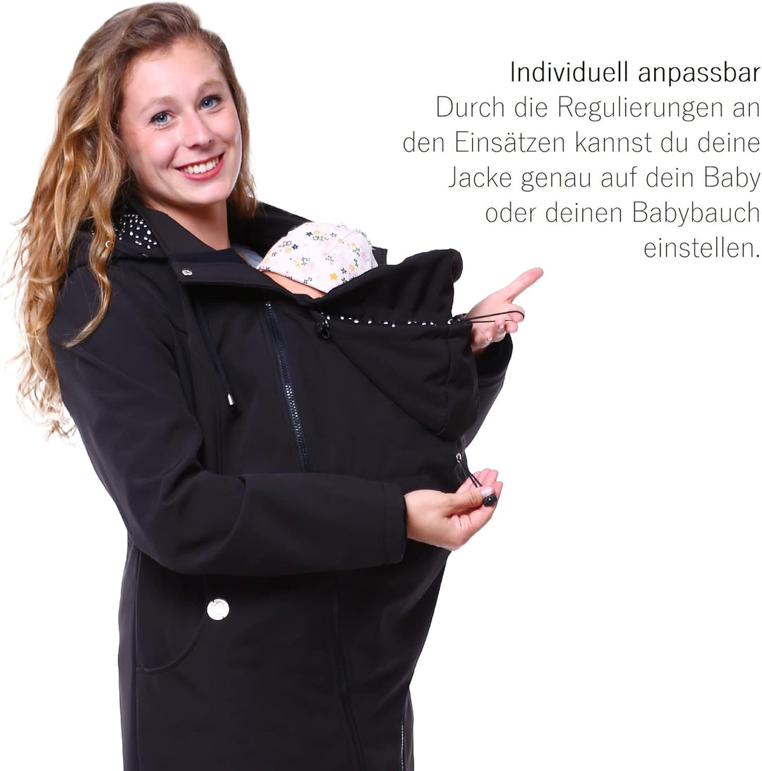 Viva la Mama – Allwetter Funktionsjacke für Mama und Baby, Umstandsjacke + Tragejacke - MELLORY M Vo