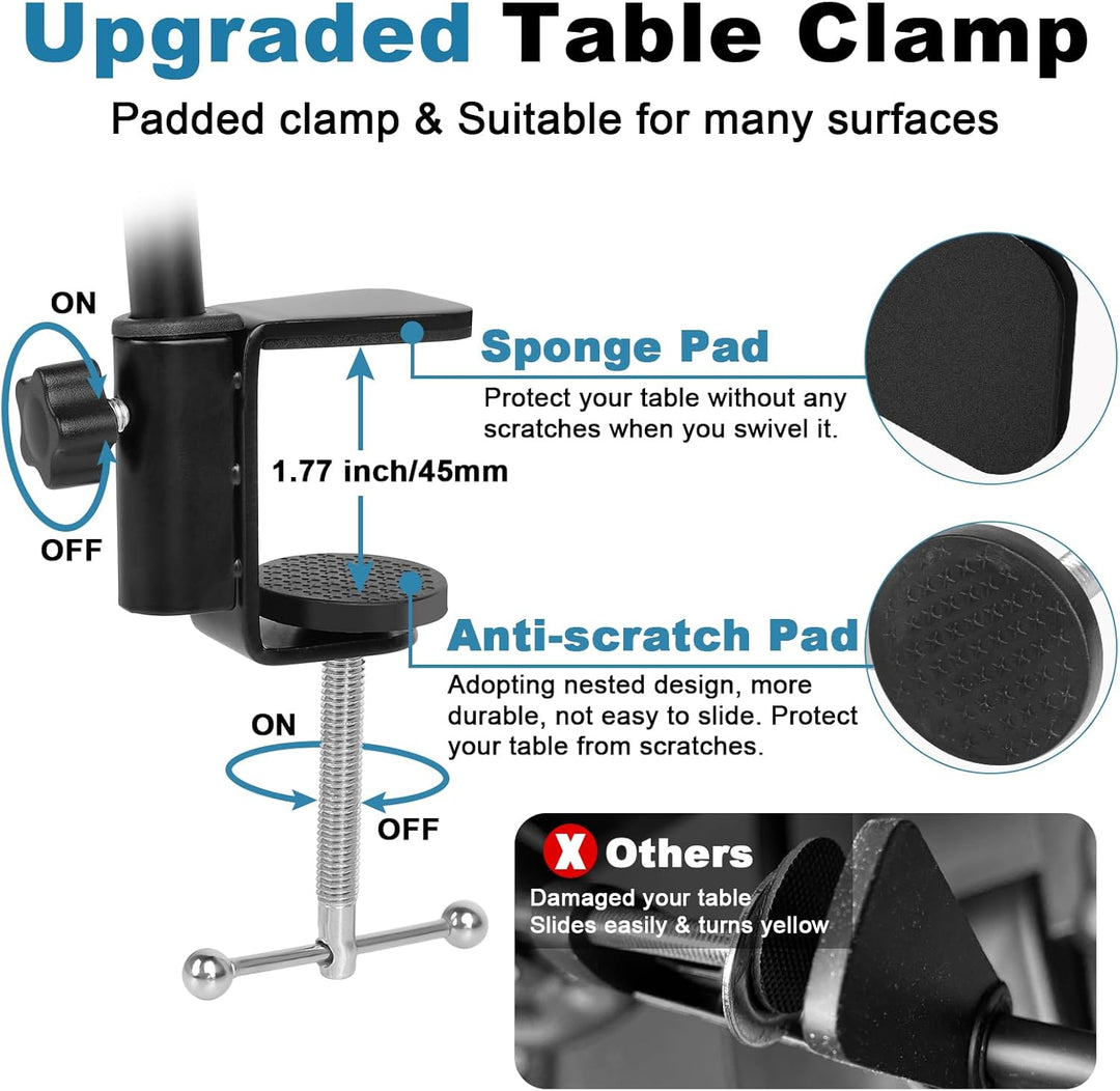 ChromLives Mikrofonarm Boom Arm für HyperX QuadCast Universal Mic Ständer Kompatibel mit HyperX Quad