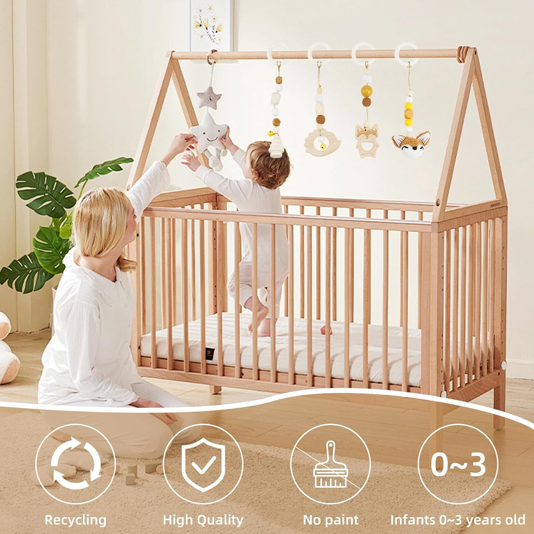 Spielbogen Baby Spielzeug ab 0 Monate 4 Stück Spielebogen Babies Toys Spielbögen Baby Gym Anhänger H