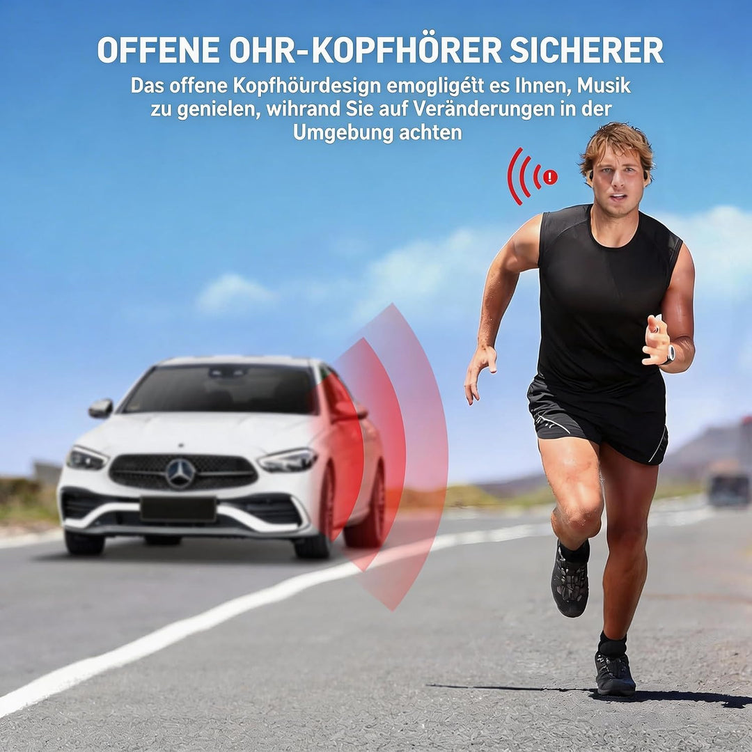 Kopfhörer Schwimmen,IPX8 wasserdichte Kopfhörer mit LED-Display, Bluetooth 5.4 Knochenleitungs Schwi