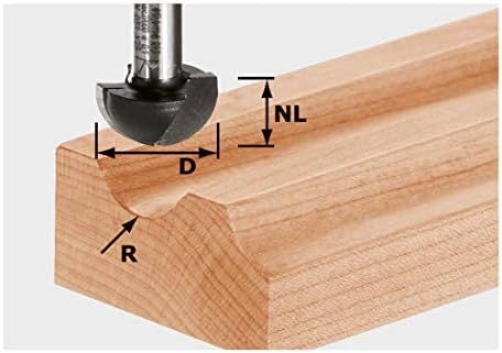 Festool Hohlkehlfräser HW S8 R6,35 Radius 6,35 mm, Radius 6,35 mm