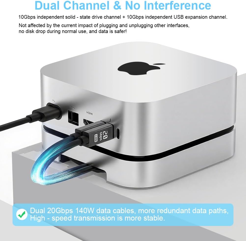 OFFCUP Dockingstation Kompatibel mit Mac mini M4, Dockstation mit M.2 NVMe SSD-Schacht SD TF-Kartenl