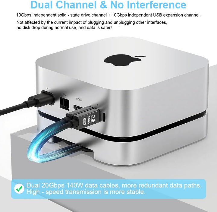 OFFCUP Dockingstation Kompatibel mit Mac mini M4, Dockstation mit M.2 NVMe SSD-Schacht SD TF-Kartenl