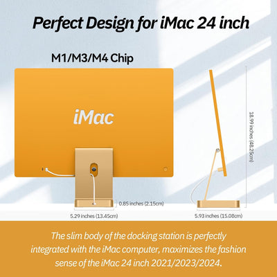 Minisopuru USB C Hub für iMac 24 Zoll 2021/2023, iMac Zubehör unterstützt M.2 NVMe SSD, iMac USB Hub
