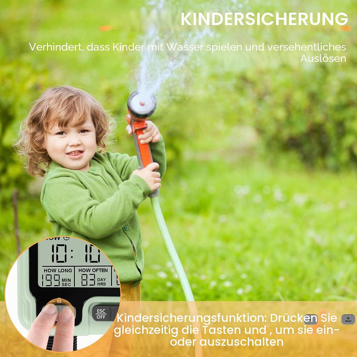 Automatischer Bewässerungstimer, Gartenbewässerungstimer mit LCD Display, Wasserhahn Timer anschlies